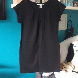 Diane von furstenberg black boxy dress warm.